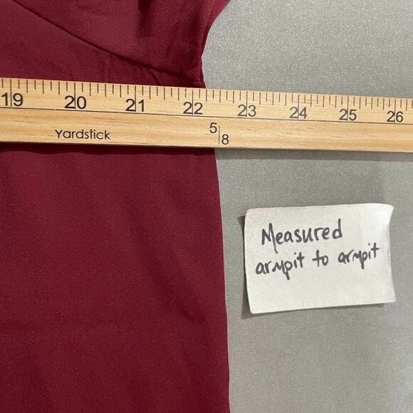 DG2 Diane Gilman Size XL Burgundy Wine Button Up Shirt Old Money Demure Office - Picture 7 of 10